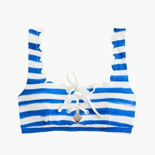 제이크루 Jcrew Marysia™ Palm Springs tie bikini top in watercolor stripe