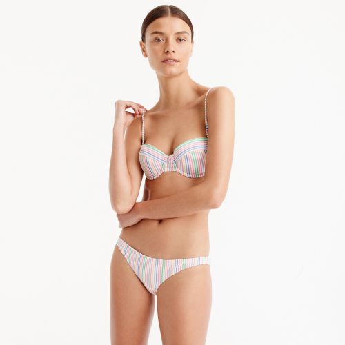 제이크루 Jcrew Demi underwire bikini top in rainbow seersucker