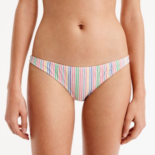 제이크루 Jcrew Lowrider bikini bottom in rainbow seersucker