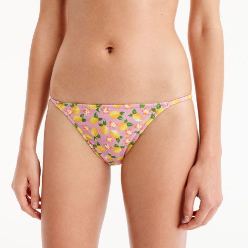 제이크루 Jcrew Tieless string bikini bottom in lemon print