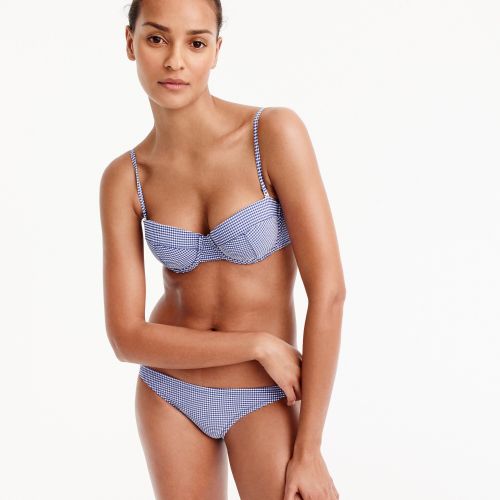 제이크루 Jcrew Tiny gingham underwire bikini top