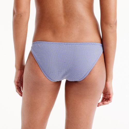 제이크루 Jcrew Lowrider bikini bottom in tiny gingham