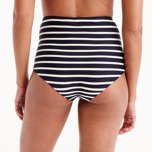 제이크루 Jcrew High-waisted bikini bottom in nautical stripe