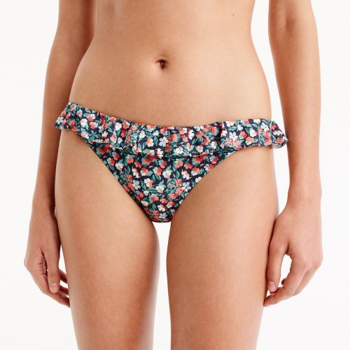 제이크루 Jcrew Ruffle hipster bikini bottom in Liberty Sarah floral