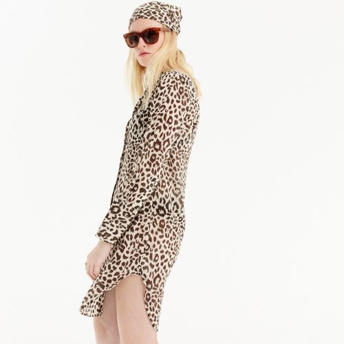 제이크루 Jcrew Leopard-print beach cover-up