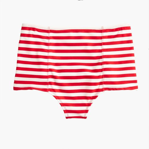 제이크루 Jcrew High-waist bikini bottom in classic stripe