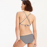 Jcrew French cross-back bikini top in classic stripe