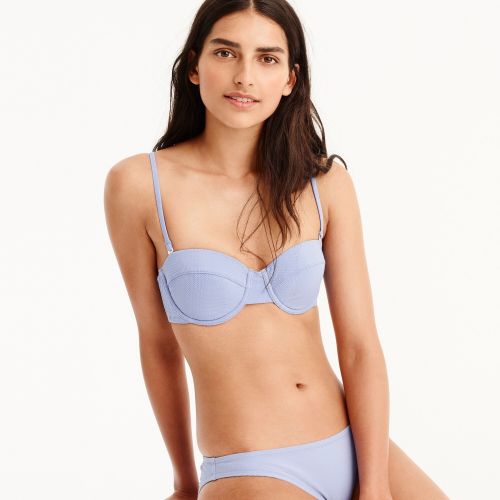 제이크루 Jcrew Demi underwire bikini top in piqué nylon