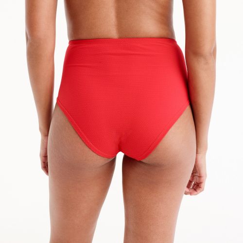 제이크루 Jcrew High-waisted bikini bottom in piqué nylon