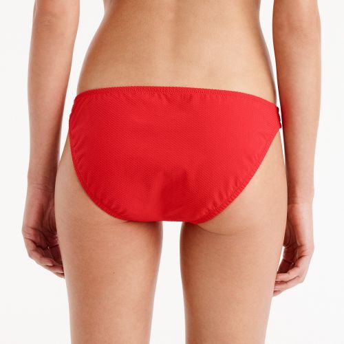 제이크루 Jcrew Lowrider bikini bottom in piqué nylon