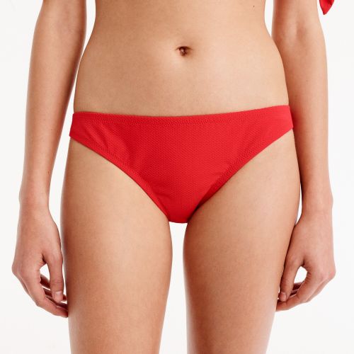 제이크루 Jcrew Lowrider bikini bottom in piqué nylon