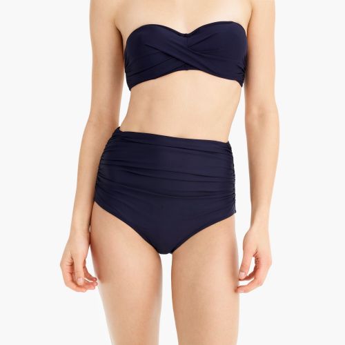 제이크루 Jcrew High-waisted ruched bikini bottom