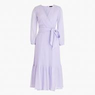 Jcrew Point Sur faux-wrap dress in crinkle cotton