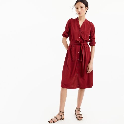 제이크루 Jcrew Long-sleeve belted knit dress