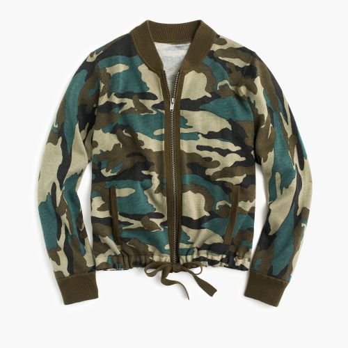 제이크루 Jcrew Knit bomber sweater in camo