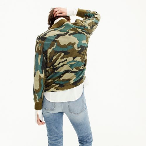 제이크루 Jcrew Knit bomber sweater in camo