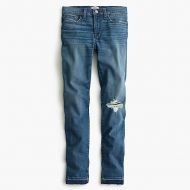 Jcrew 8 toothpick jean in Newcastle wash with let-down hem