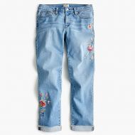 Jcrew Slim boyfriend jean with floral embroidery