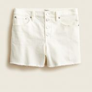 Jcrew High-rise denim short in white with button fly