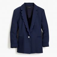 Jcrew Linen blazer with scalloped collar