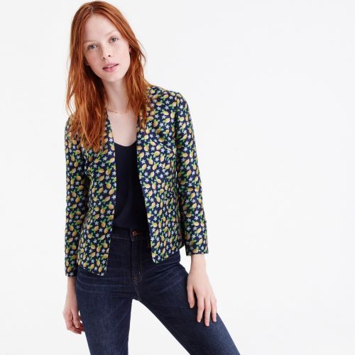 제이크루 Jcrew Going-out blazer in lemon jacquard