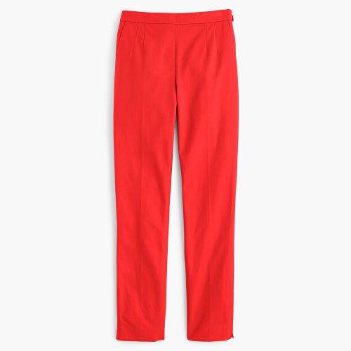 제이크루 Jcrew Martie slim crop pant in stretch cotton with side zip