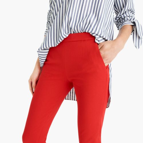 제이크루 Jcrew Martie slim crop pant in stretch cotton with side zip