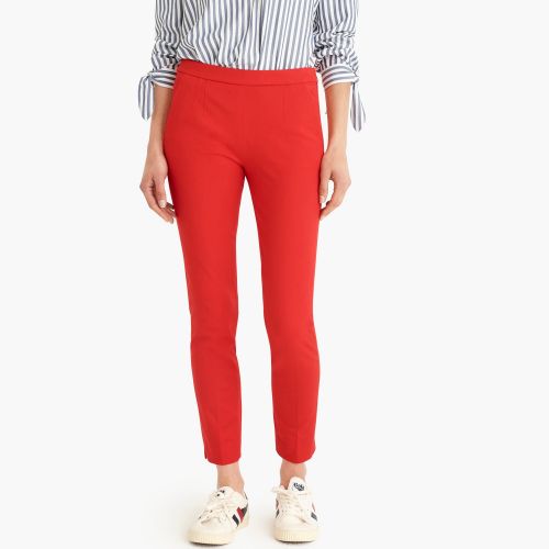 제이크루 Jcrew Martie slim crop pant in stretch cotton with side zip