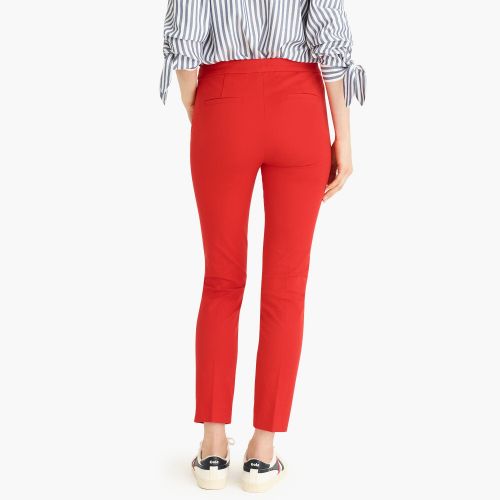 제이크루 Jcrew Martie slim crop pant in stretch cotton with side zip