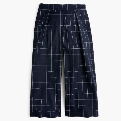 제이크루 Jcrew Wide-leg pant in windowpane print