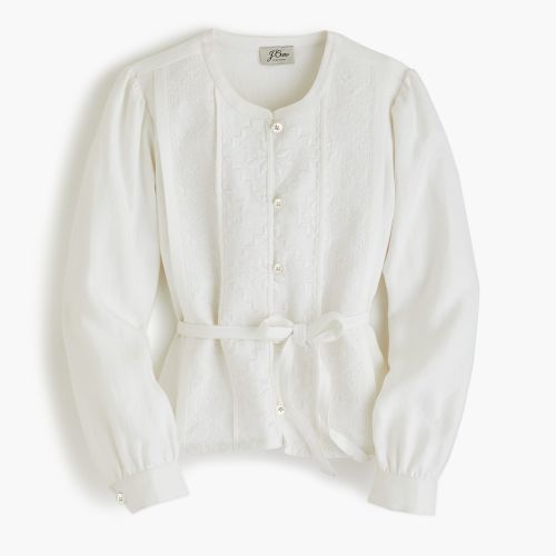 제이크루 Jcrew Linen embroidered jacket