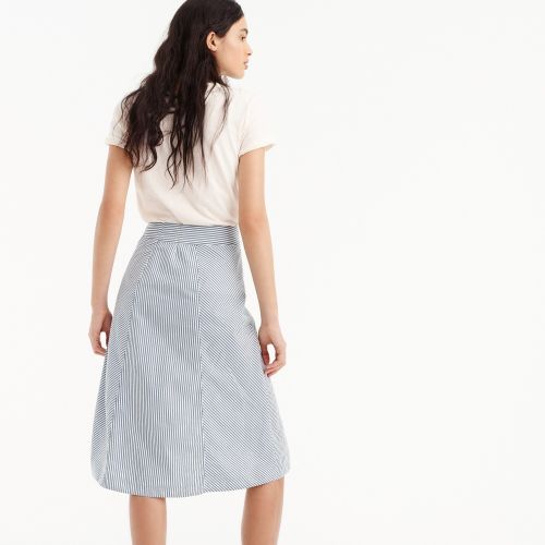 제이크루 Jcrew Side-button skirt in tahlia stripe