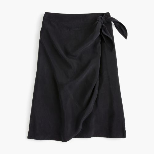 제이크루 Jcrew Petite wrap skirt in Japanese cupro