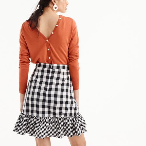 제이크루 Jcrew Ruffle mini skirt in gingham