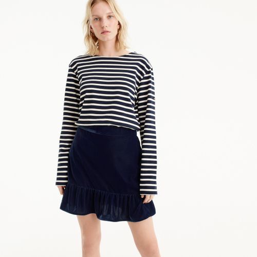 제이크루 Jcrew Peplum velvet skirt