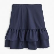 Jcrew Wool flannel ruffle skirt