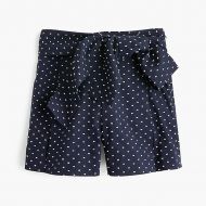 Jcrew Tie-waist short in clip dot