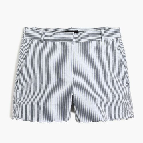 제이크루 Jcrew 3 seersucker short with scalloped hem