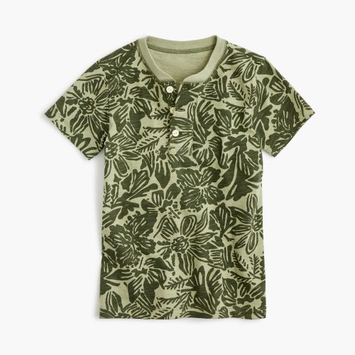 제이크루 Jcrew Boys short-sleeve henley shirt in tropical print