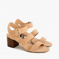 Jcrew Three-strap sandals in suede