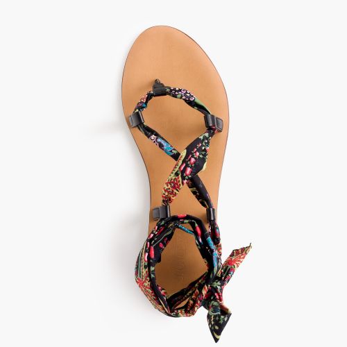 제이크루 Jcrew Wrap-around sandals in paisley