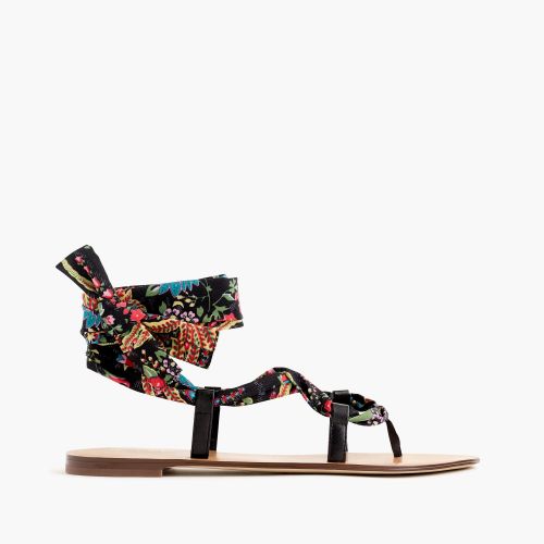 제이크루 Jcrew Wrap-around sandals in paisley