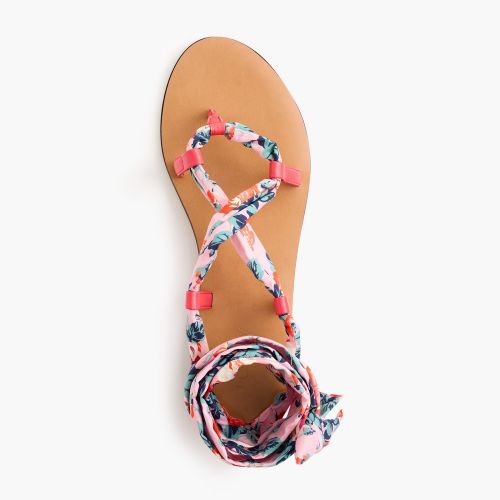 제이크루 Jcrew Wrap-around sandals in Liberty floral