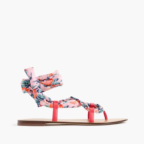 제이크루 Jcrew Wrap-around sandals in Liberty floral