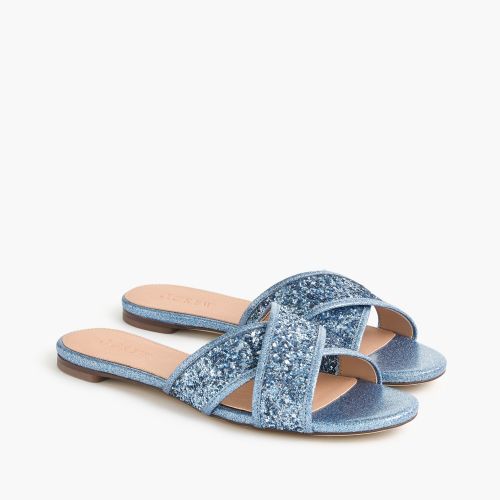 제이크루 Jcrew Glitter Cora crisscross sandals