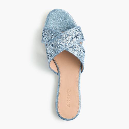 제이크루 Jcrew Glitter Cora crisscross sandals