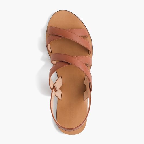 제이크루 Jcrew Cross-strap sandals in leather