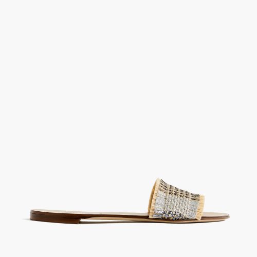 제이크루 Jcrew Slide sandals in metallic raffia
