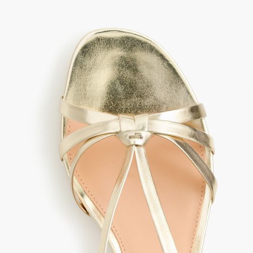 제이크루 Jcrew Strappy lady sandals in metallic gold