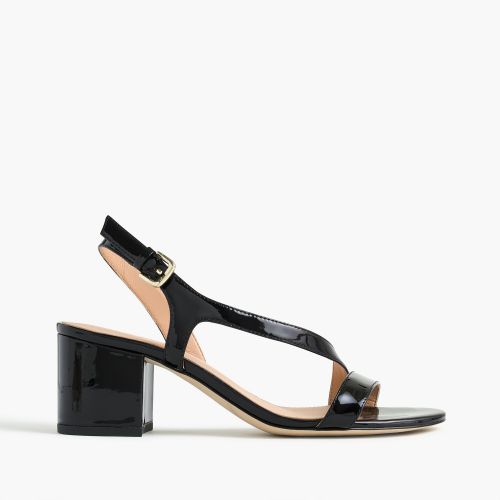 제이크루 Jcrew Asymmetrical strappy sandals (60mm) in patent leather